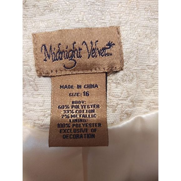 Midnight Velvet White Sparkly‎ Blazer Women's Size 16 - Picture 3 of 4